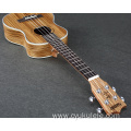 Zebra wood ukulele lettering